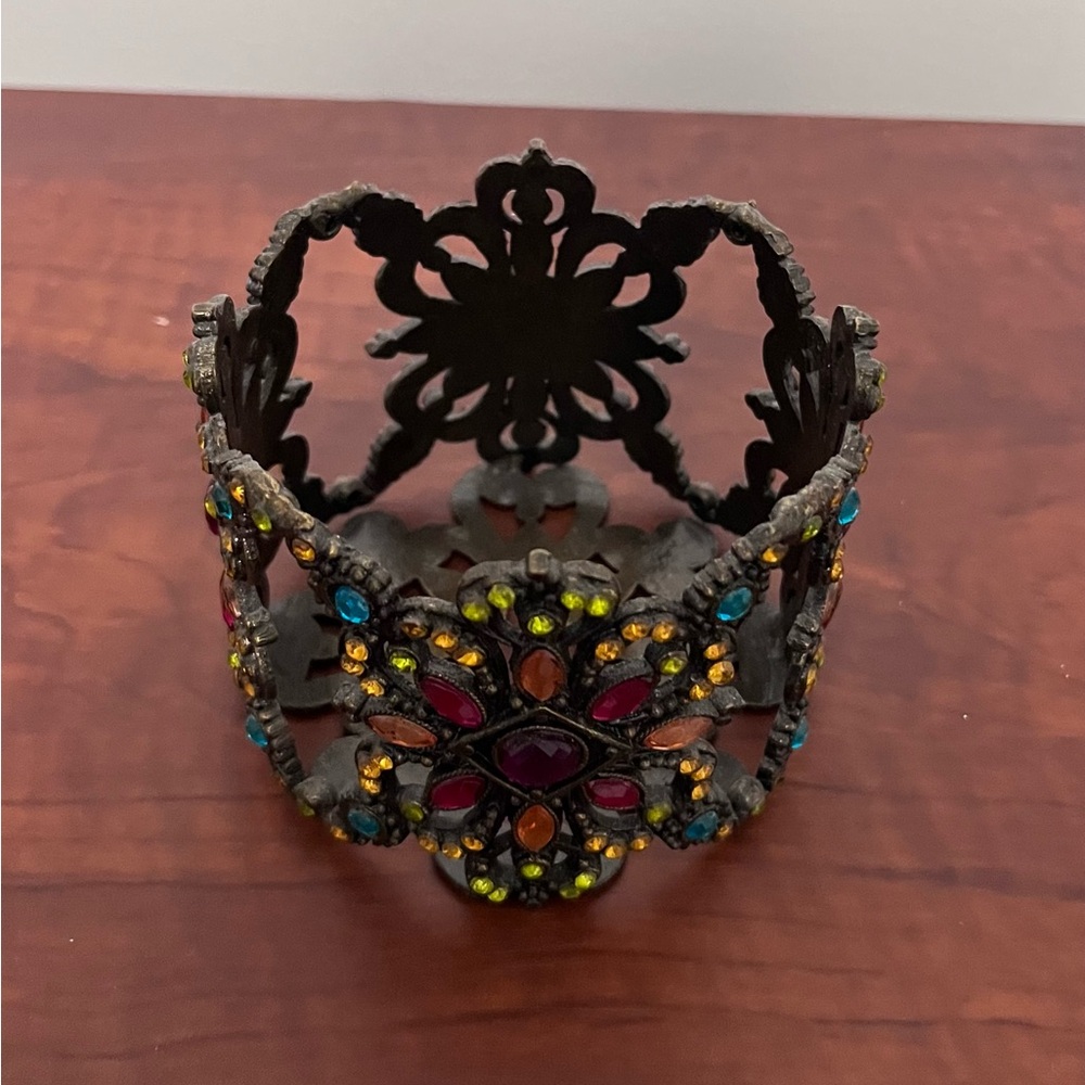 Multicolor Rhinestone Candle Holder - Picture 2 of 4